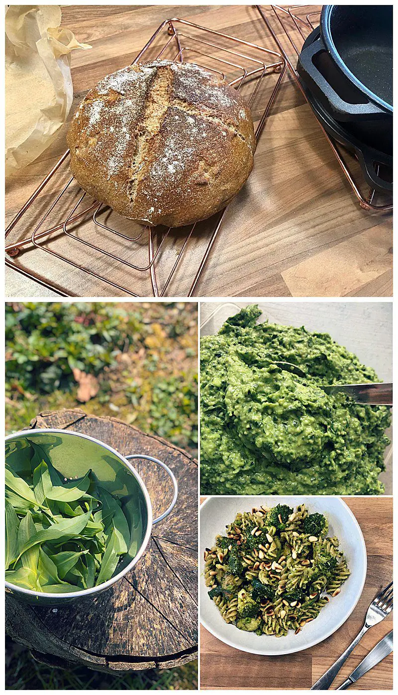 Sourdough and wild garlic pesto