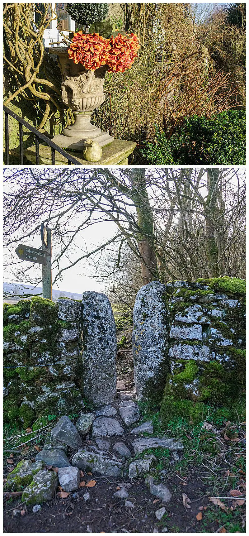 Floral Pot Decoration & Stone Gateway Beetham